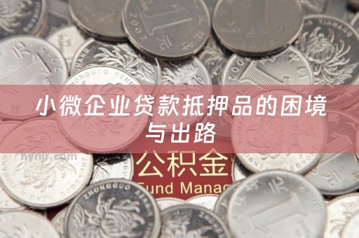 小微企业贷款抵押品的困境与出路