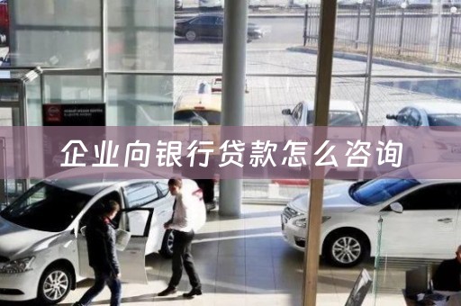 企业向银行贷款怎么咨询